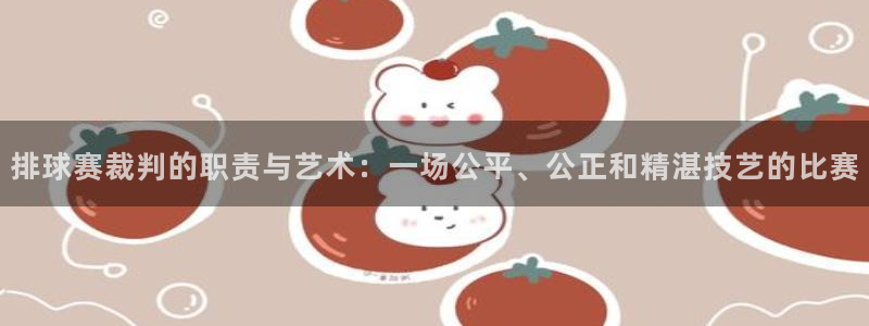 排球赛裁判的职责与艺术：一场公平、公正和精湛技艺的比赛